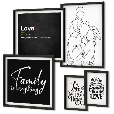 Framed photo set Family values ​​of love and closeness