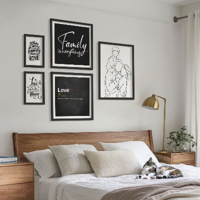 Framed photo set Family values ​​of love and closeness