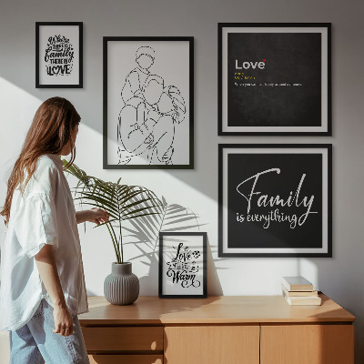 Framed photo set Family values ​​of love and closeness