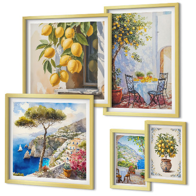 Gallery wall Citrus inspirations sun