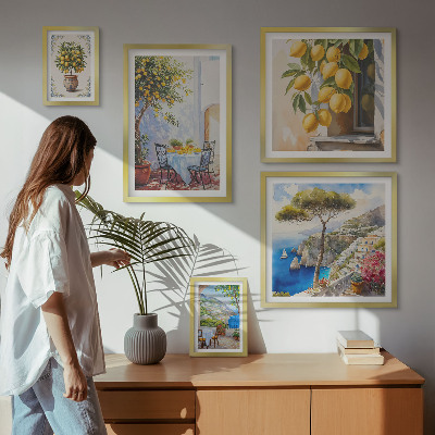 Gallery wall Citrus inspirations sun