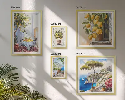 Gallery wall art citrus sun inspiration print