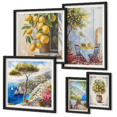 Gallery wall art citrus sun inspiration print