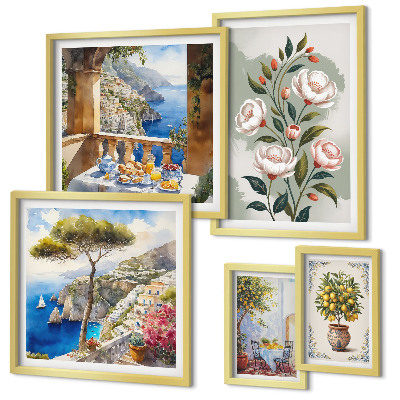 Gallery wall Picturesque floral views