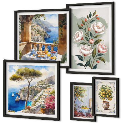 Gallery wall Picturesque floral views