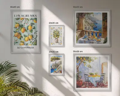 Citrus inspirations Provence wall art set of 5 pieces