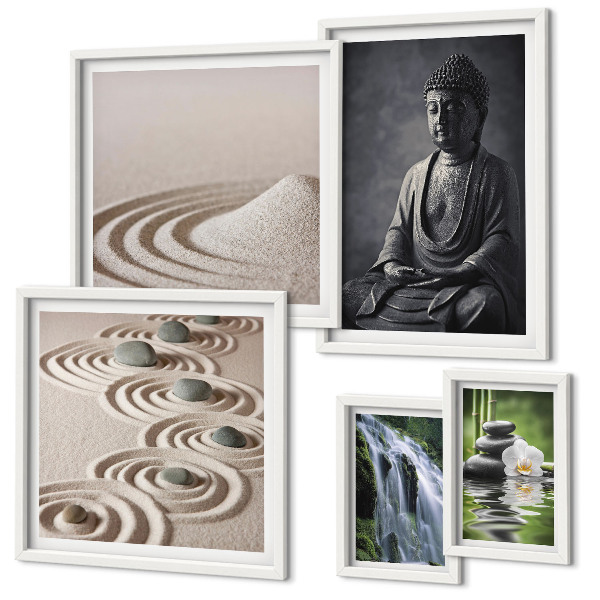 Framed photo set Relaxing zen nature themes