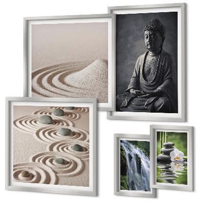 Framed photo set Relaxing zen nature themes
