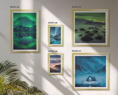 Gallery wall Winter landscapes of the aurora mountains