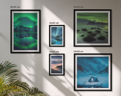 Gallery wall Winter landscapes of the aurora mountains