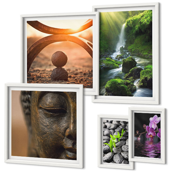 Framed photo set Harmony of nature minimalistic