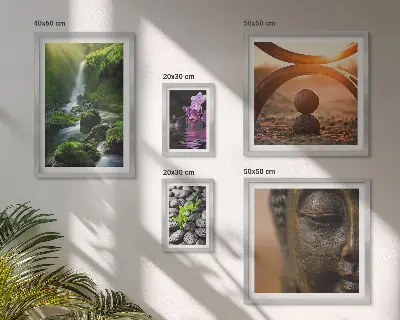 Framed photo set minimalistic nature harmony design