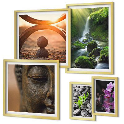 Framed photo set Harmony of nature minimalistic