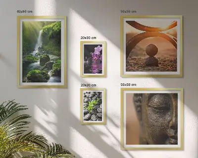 Framed photo set minimalistic nature harmony design