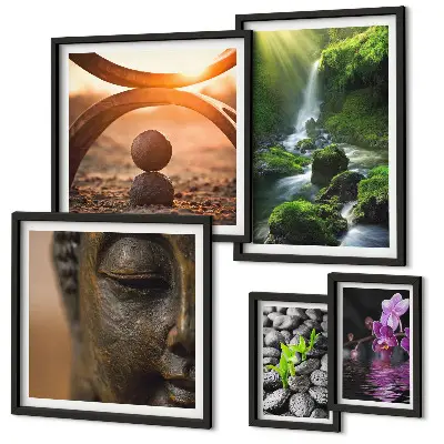 Framed photo set minimalistic nature harmony design