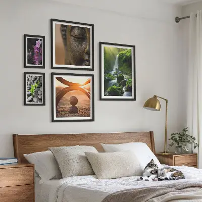 Framed photo set minimalistic nature harmony design