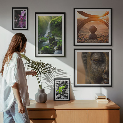 Framed photo set Harmony of nature minimalistic