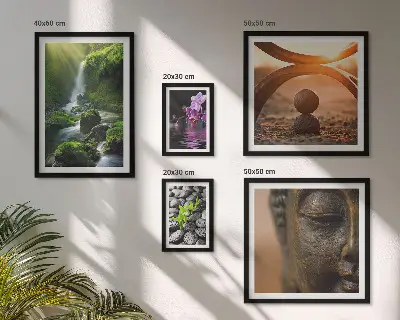 Framed photo set minimalistic nature harmony design