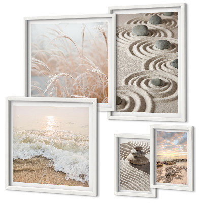 Set of 5 wall art pieces Relaxing landscapes of nature