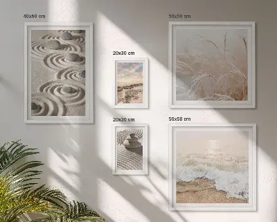 Set of 5 wall art pieces featuring relaxing nature landscapes