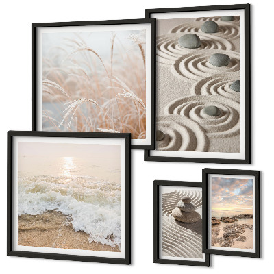 Set of 5 wall art pieces Relaxing landscapes of nature