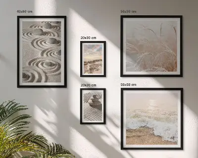 Set of 5 wall art pieces featuring relaxing nature landscapes