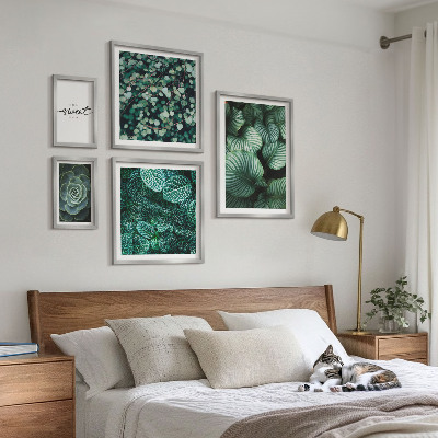 Gallery wall Green leaves modern plants
