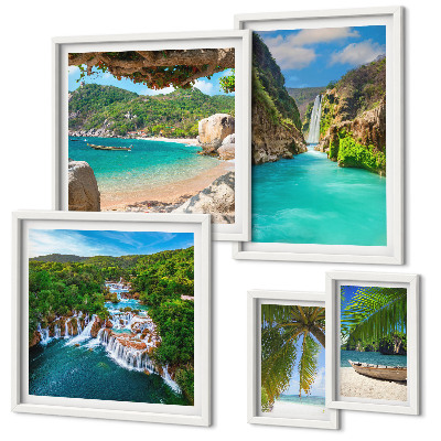 Gallery wall Tropical waterfalls beaches