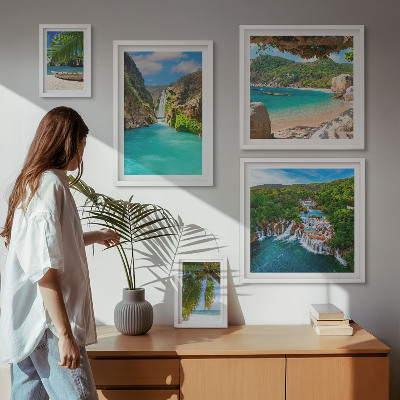 Gallery wall Tropical waterfalls beaches