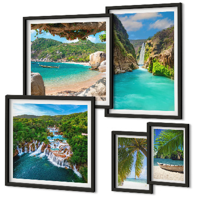 Gallery wall Tropical waterfalls beaches