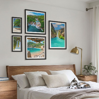 Gallery wall Tropical waterfalls beaches