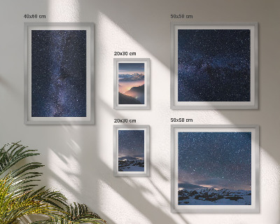 Set of 5 wall art pieces Cosmic skyscapes