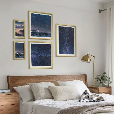 Cosmic skyscapes set of 5 wall art pieces
