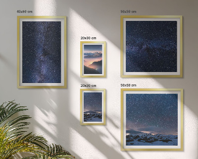 Set of 5 wall art pieces Cosmic skyscapes