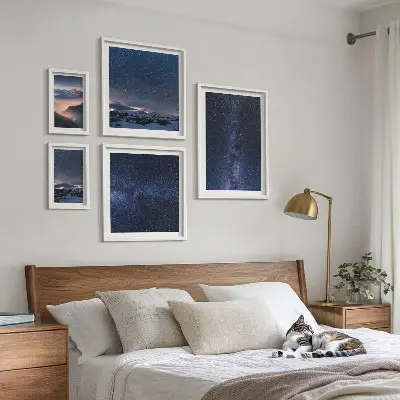 Cosmic skyscapes set of 5 wall art pieces