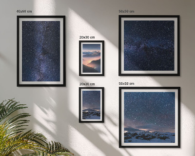 Set of 5 wall art pieces Cosmic skyscapes