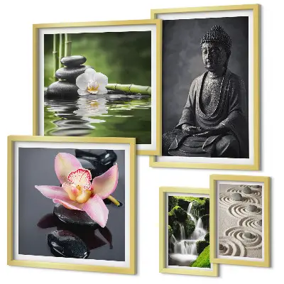 Gallery wall relaxing zen nature atmosphere