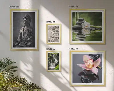 Gallery wall relaxing zen nature atmosphere