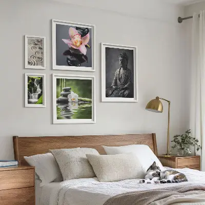Gallery wall relaxing zen nature atmosphere