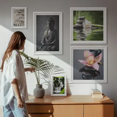 Gallery wall relaxing zen nature atmosphere