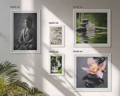 Gallery wall relaxing zen nature atmosphere
