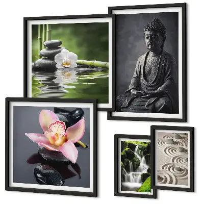 Gallery wall relaxing zen nature atmosphere