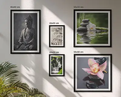 Gallery wall relaxing zen nature atmosphere