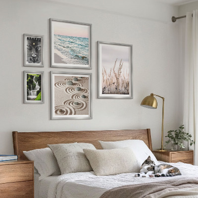 Framed photo set Relaxing nature zen water