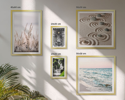Framed photo set Relaxing nature zen water