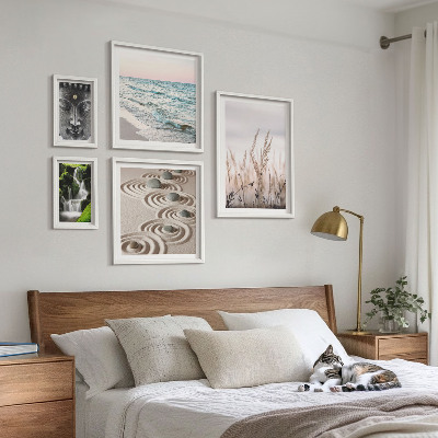 Framed photo set Relaxing nature zen water