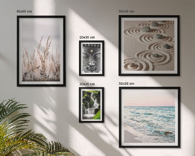 Framed photo set Relaxing nature zen water