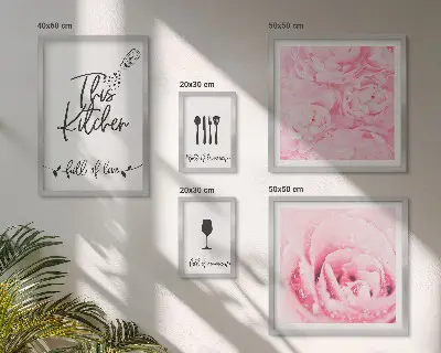 5-Piece Rose Kitchen Wall Art Set kitchen inspiration rose accessories