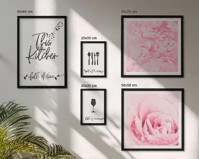 5-Piece Rose Kitchen Wall Art Set kitchen inspiration rose accessories