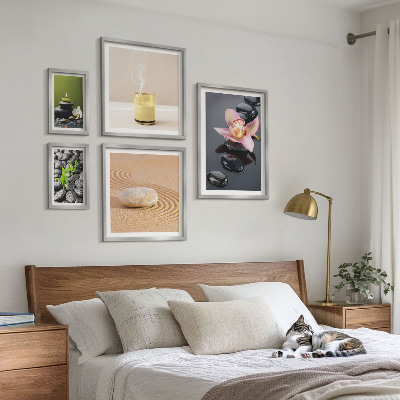 Gallery wall Relaxation zen stones orchids